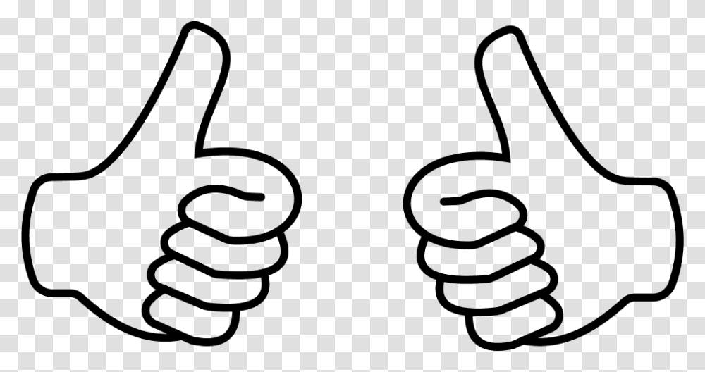 Thumbs Pointing, Number, Hand Transparent Png