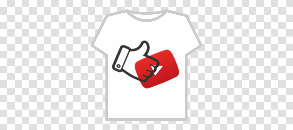 Thumbs Up And Youtube Logo T T Shirt Youtube Roblox, First Aid, Clothing, Hand, T-Shirt Transparent Png