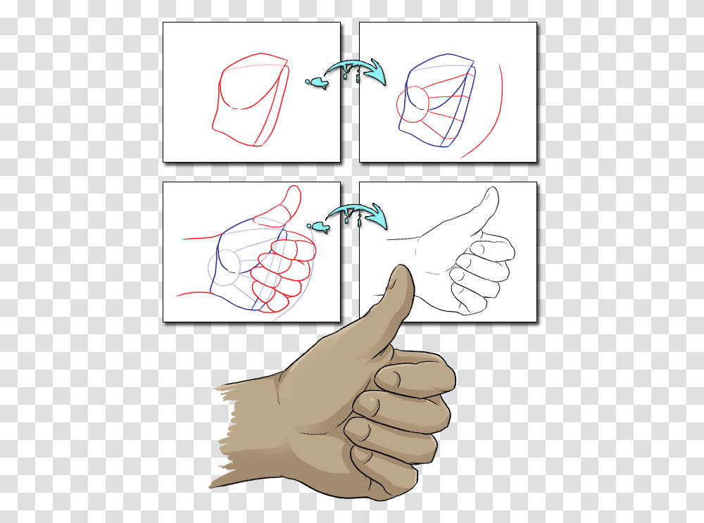 Thumbs Up Anime Draw, Finger, Bird, Animal, Hand Transparent Png