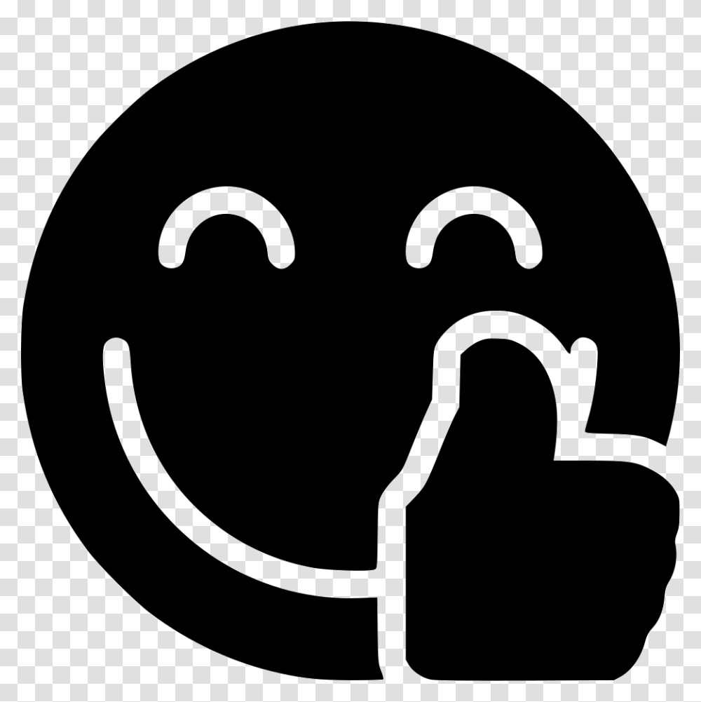 Thumbs Up Circle, Stencil, Face Transparent Png