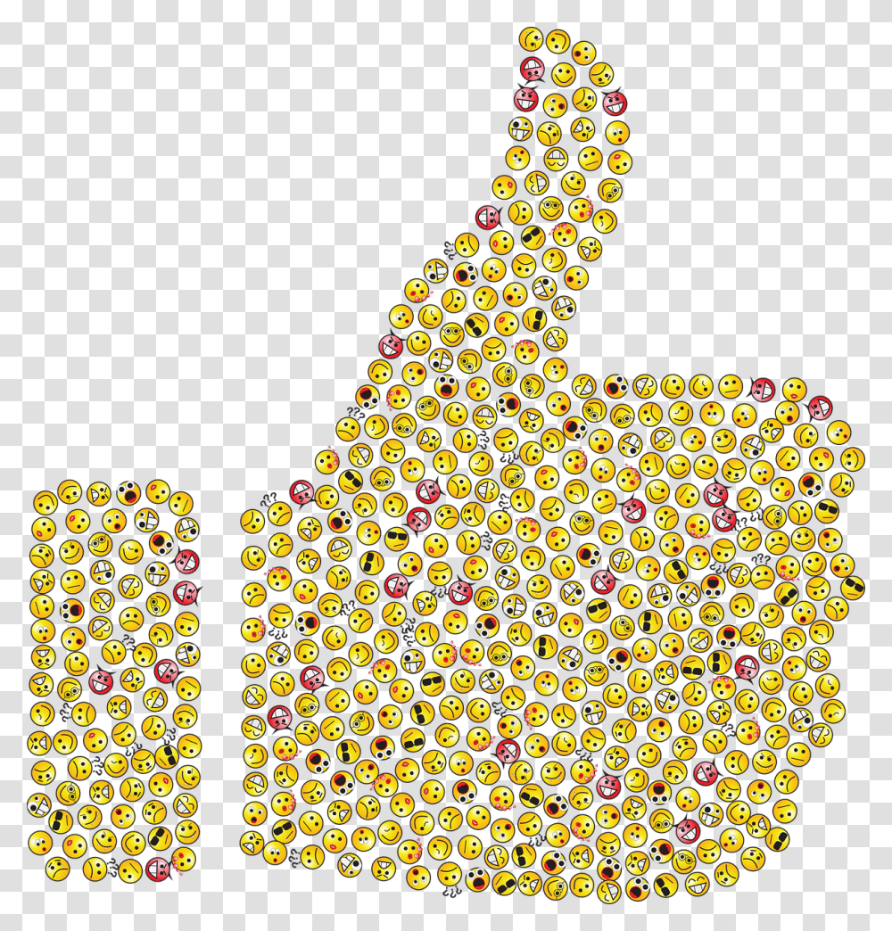 Thumbs Up Emoji, Christmas Tree, Plant, Pattern, Animal Transparent Png