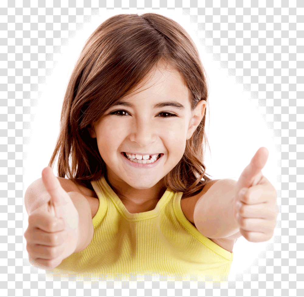 Thumbs Up Girl For Print Happy Kid, Person, Finger, Human Transparent Png