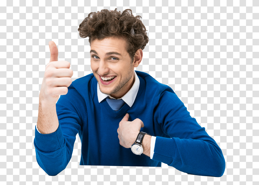 Thumbs Up Guy Thumbs Guy Up, Person, Human, Finger, Wristwatch Transparent Png