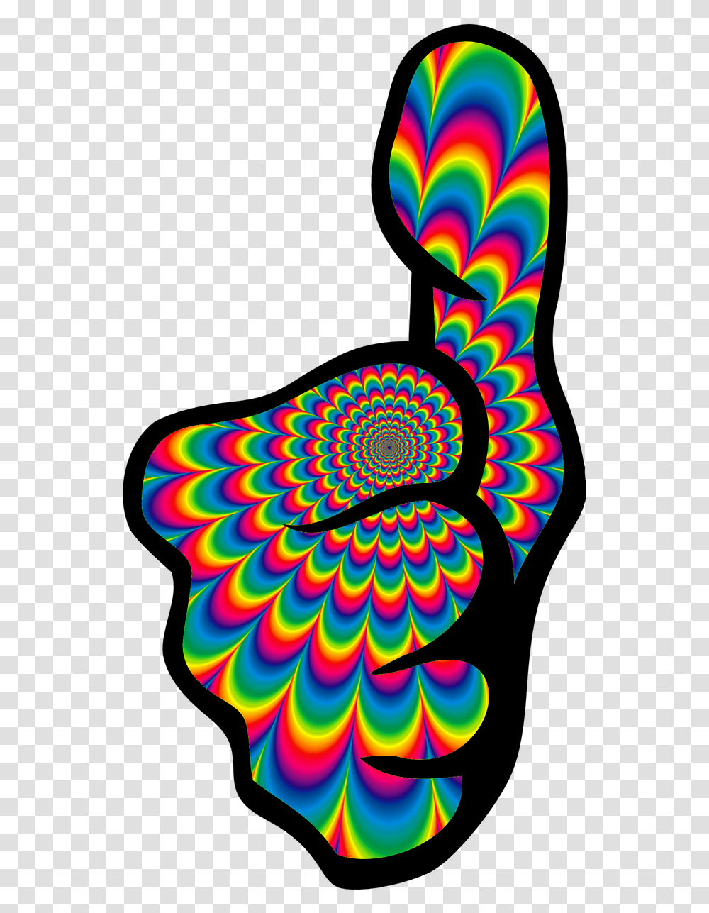 Thumbs Up Like 60s Image Psychedelic Thumbs Up, Pattern, Ornament, Fractal, Graphics Transparent Png