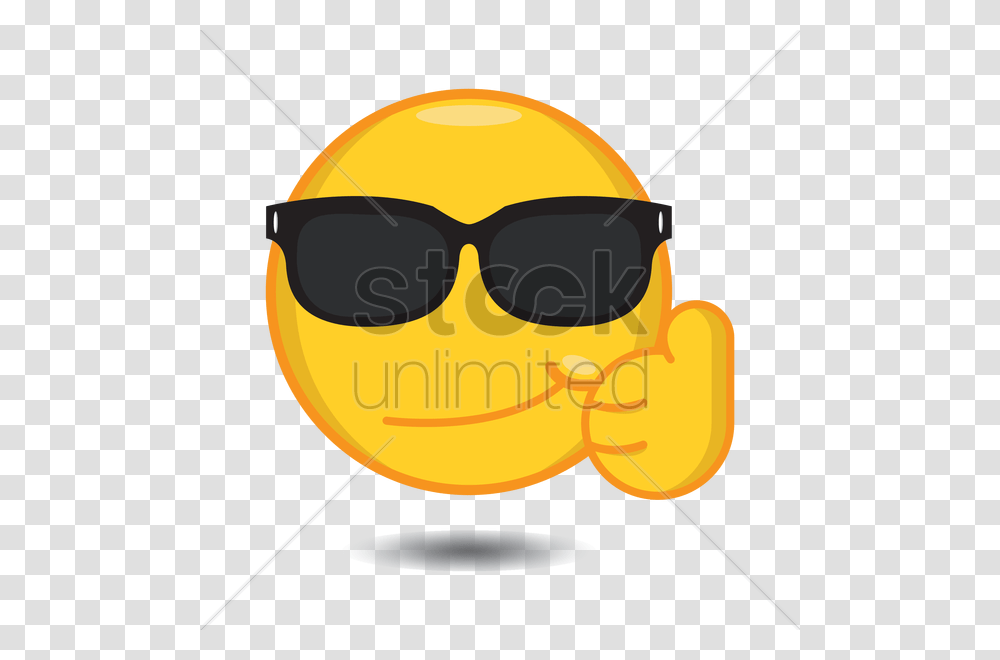 Thumbs Up Shades Smiley Clipart Smiley Emoticon Thumb, Sunglasses, Accessories, Accessory, Helmet Transparent Png