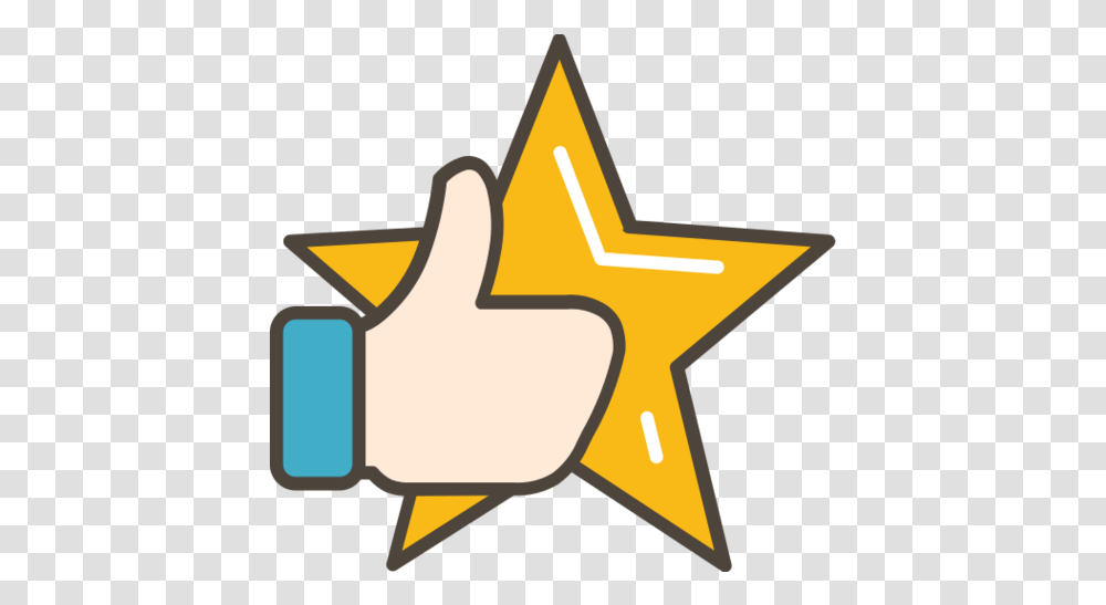Thumbs Up Star Like Favourite Free Icon Of Asian Food Color Language, Star Symbol, Cross Transparent Png