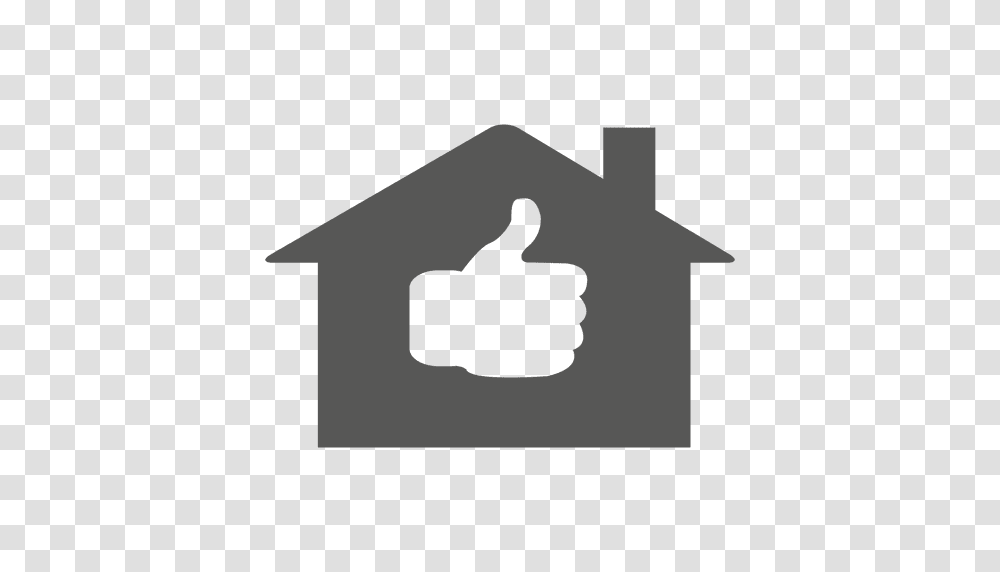 Thumbsup House Icon Silhouette, Cross, Triangle Transparent Png
