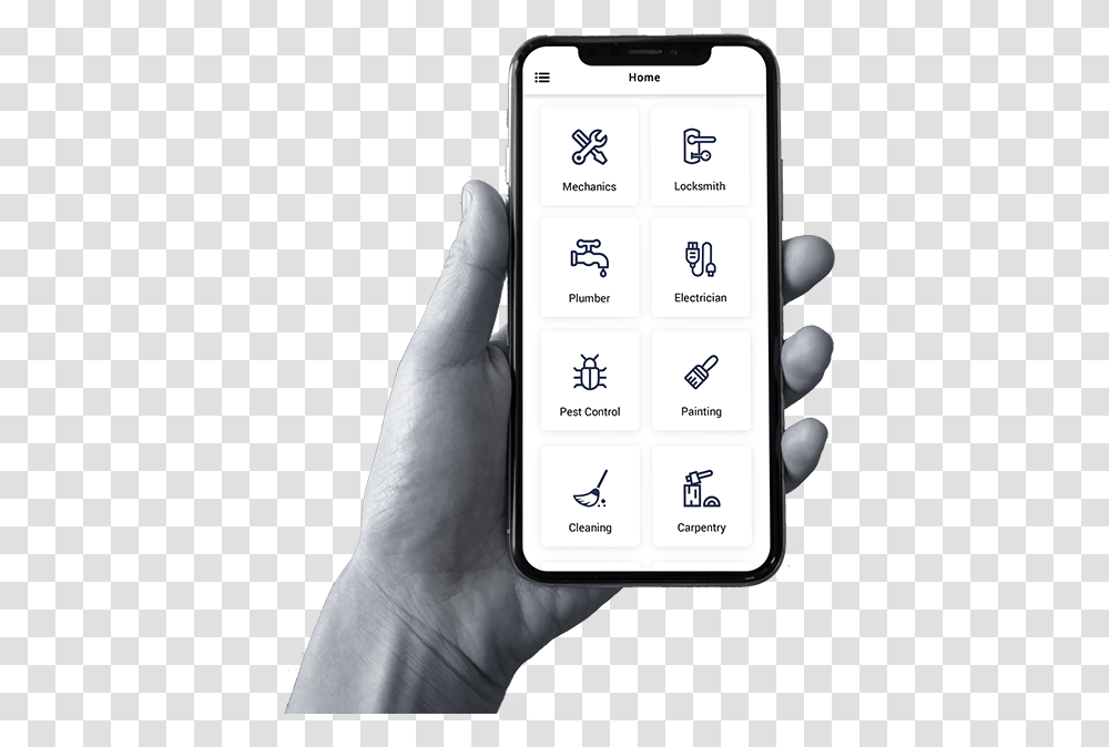 Thumbtack Clone Phone On Hand, Mobile Phone, Electronics, Cell Phone, Person Transparent Png