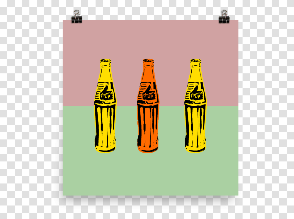 Thums Up Pinkmint Pop Art, Pop Bottle, Beverage, Drink, Soda Transparent Png