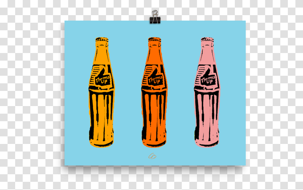 Thums Up Pop Art Bottle Beer, Pop Bottle, Beverage, Drink, Coke Transparent Png