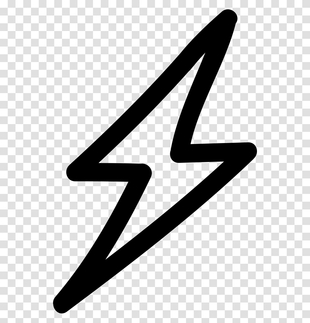 Thunder Bolt Hand Drawn Shape Outline Thunder Shape, Axe, Tool Transparent Png