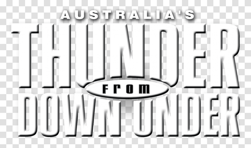 Thunder From Down Under Logo Download Thunder From Down Under Logo, Word, Label, Scoreboard Transparent Png