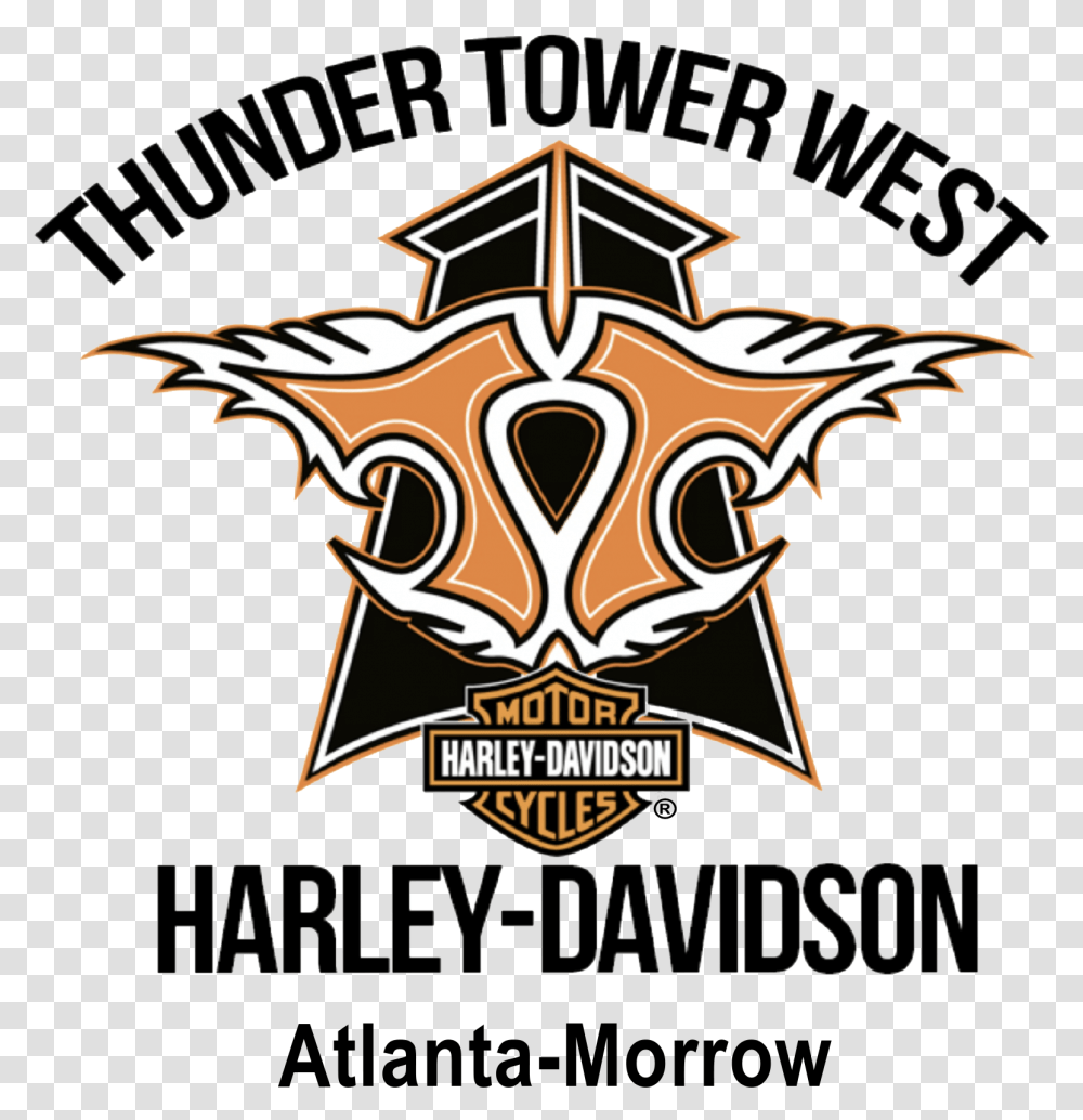 Thunder Tower West Harley Davidson Logo Harley Davidson, Emblem, Star Symbol Transparent Png