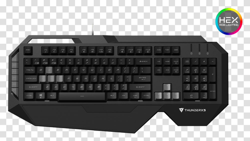 Thunder X3 Keyboard, Computer Keyboard, Computer Hardware, Electronics Transparent Png