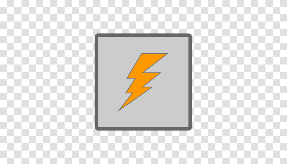 Thunderbolt Orange Orange Icon With And Vector Format, Business Card, Paper Transparent Png