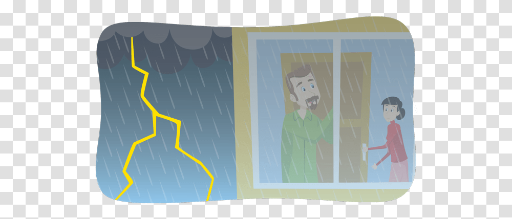 Thunderstorms And Lightning Strike Cartoon, Pillow, Cushion, Clothing, Person Transparent Png