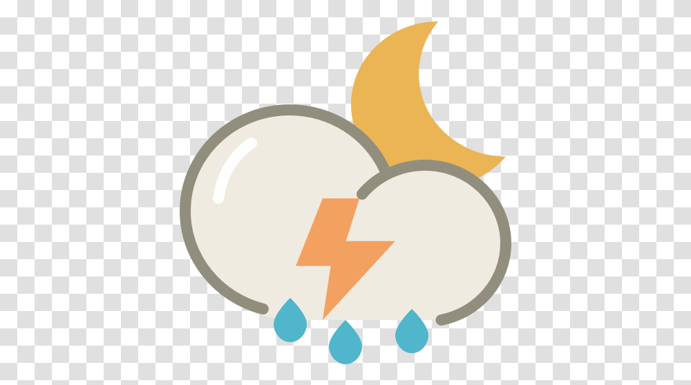 Thunderstorms Night Icon Lovely Weather Part 1 Iconset Malam Icon, Tape, Text, Food, Heart Transparent Png