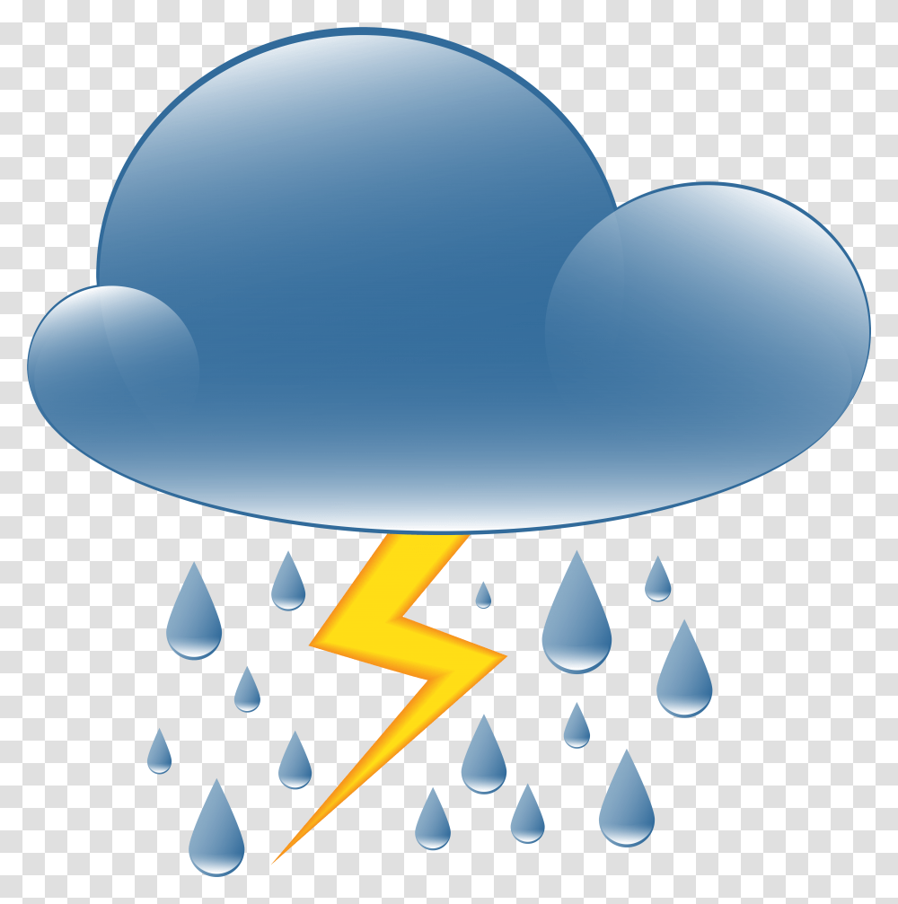 Thundery Showers Weather Icon Clip Art, Balloon, Lighting, Nature, Outdoors Transparent Png