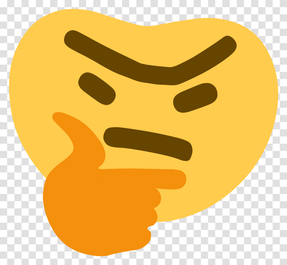 Thunk Deformed Thinking Emoji, Food, Sweets, Plant, Heart Transparent Png