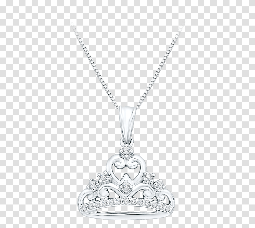 Tiara Pendant In 10k White Gold With Locket, Necklace, Jewelry, Accessories, Accessory Transparent Png