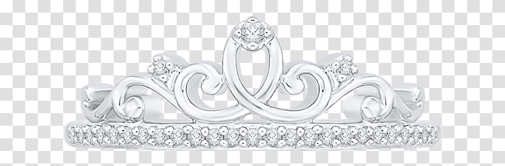 Tiara Ring In 10k White Gold With 12 Carats Of Diamonds Tiara, Accessories, Accessory, Jewelry, Platinum Transparent Png