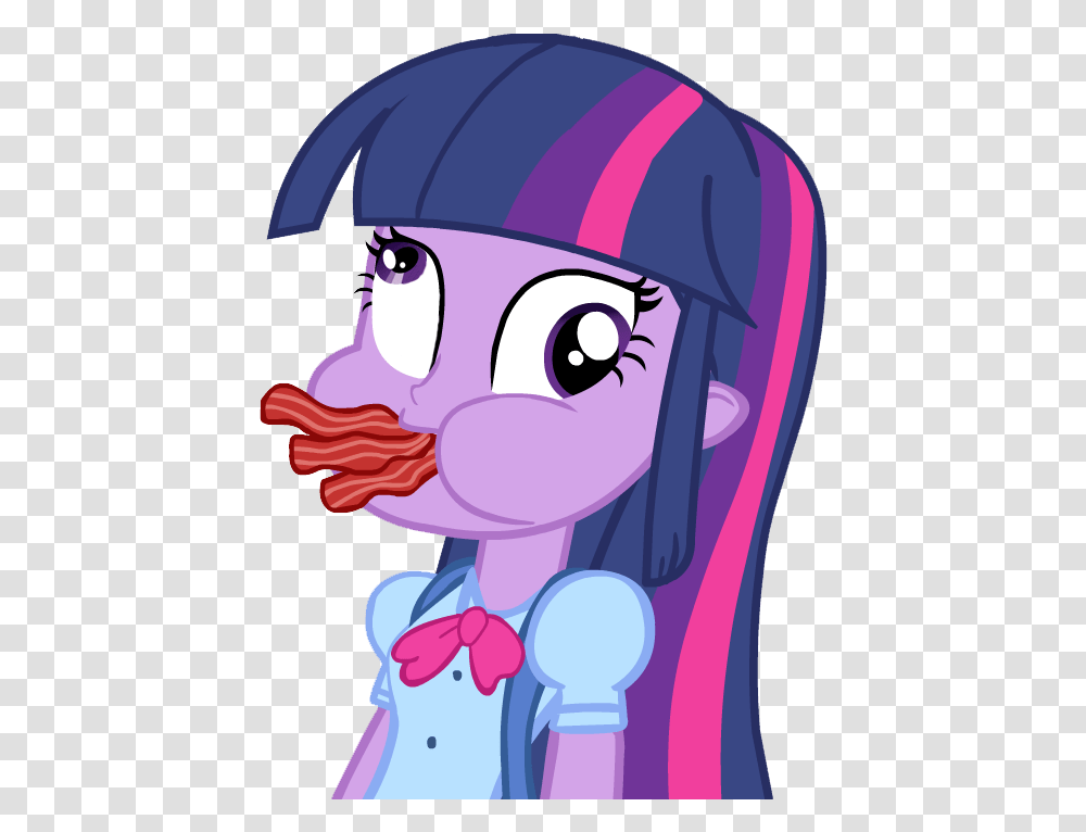 Tiarawhy Bacon Carnivore Derp Edit Equestria Girls Twilight Sparkle Eating Bacon, Helmet Transparent Png