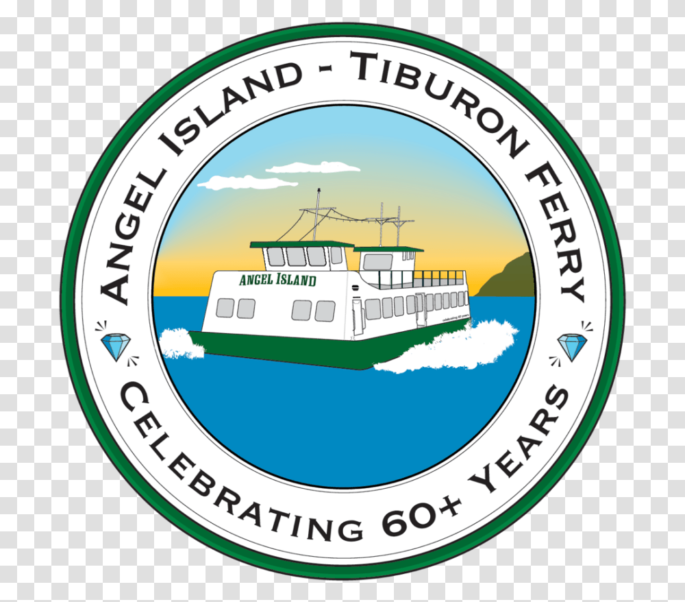 Tiburon Ferry S 60th Anniversary Logo Cruiseferry, Label, Vehicle Transparent Png