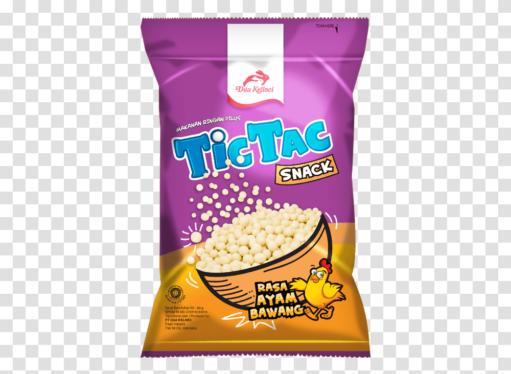 Tic Tac Snacks 90gr Tic Tac Dua Kelinci, Food, Plant, Popcorn, Soy Transparent Png