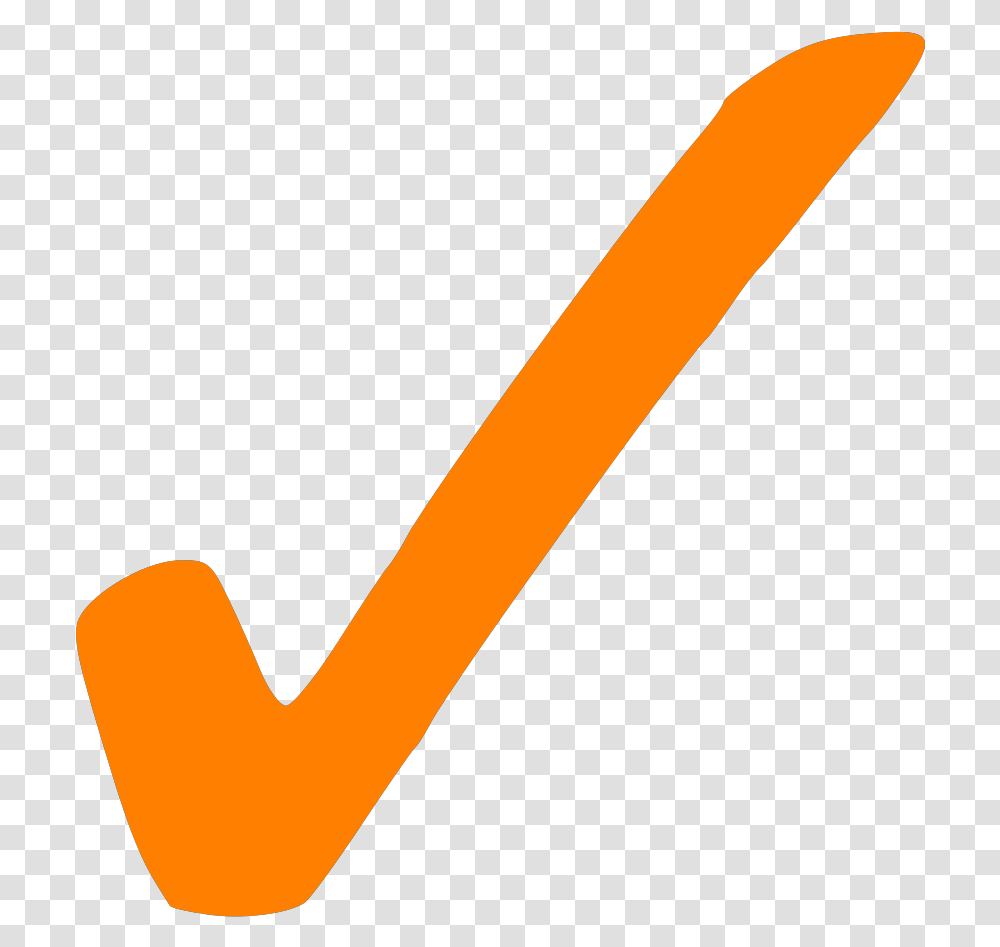Tick Blue Svg Clip Arts Download Download Clip Art Orange Check Mark, Hammer, Tool, Axe, Text Transparent Png