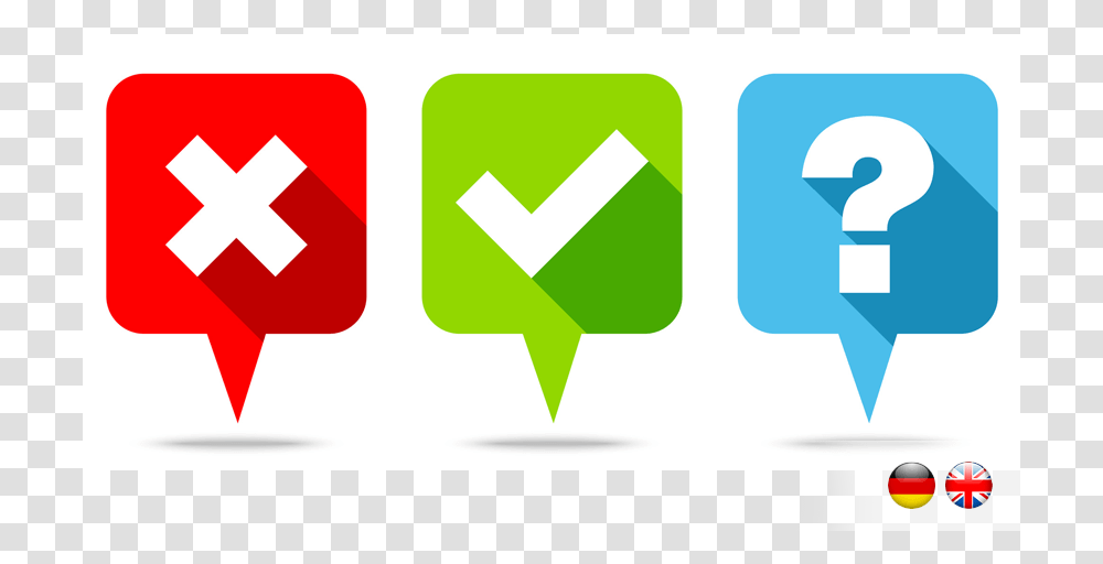 Tick Cross Question Mark Download Tick And Question Mark Icon, First Aid, Logo, Trademark Transparent Png
