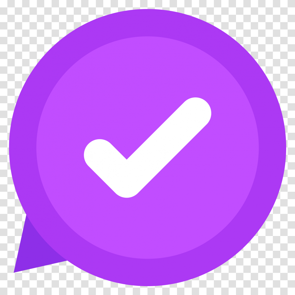 Tick Icon Image Free Download Logo Icon Purple, Symbol, Trademark, Text Transparent Png