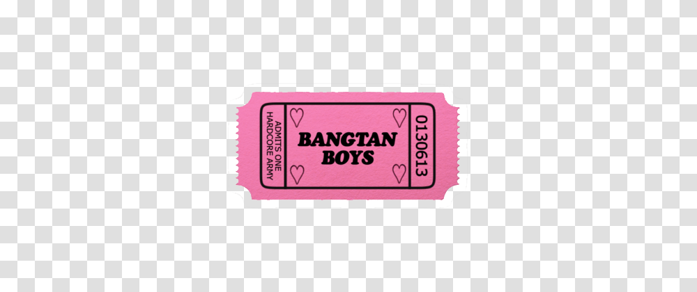 Ticket Bts Kpop Bangtan Bangtanboys Cute Pink, Paper Transparent Png