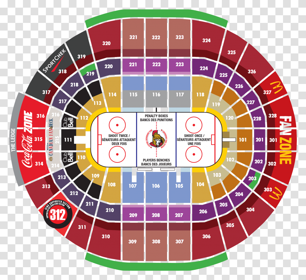 Ticket Clipart Canadian Tire Centre Seating Sens, Number, Game Transparent Png