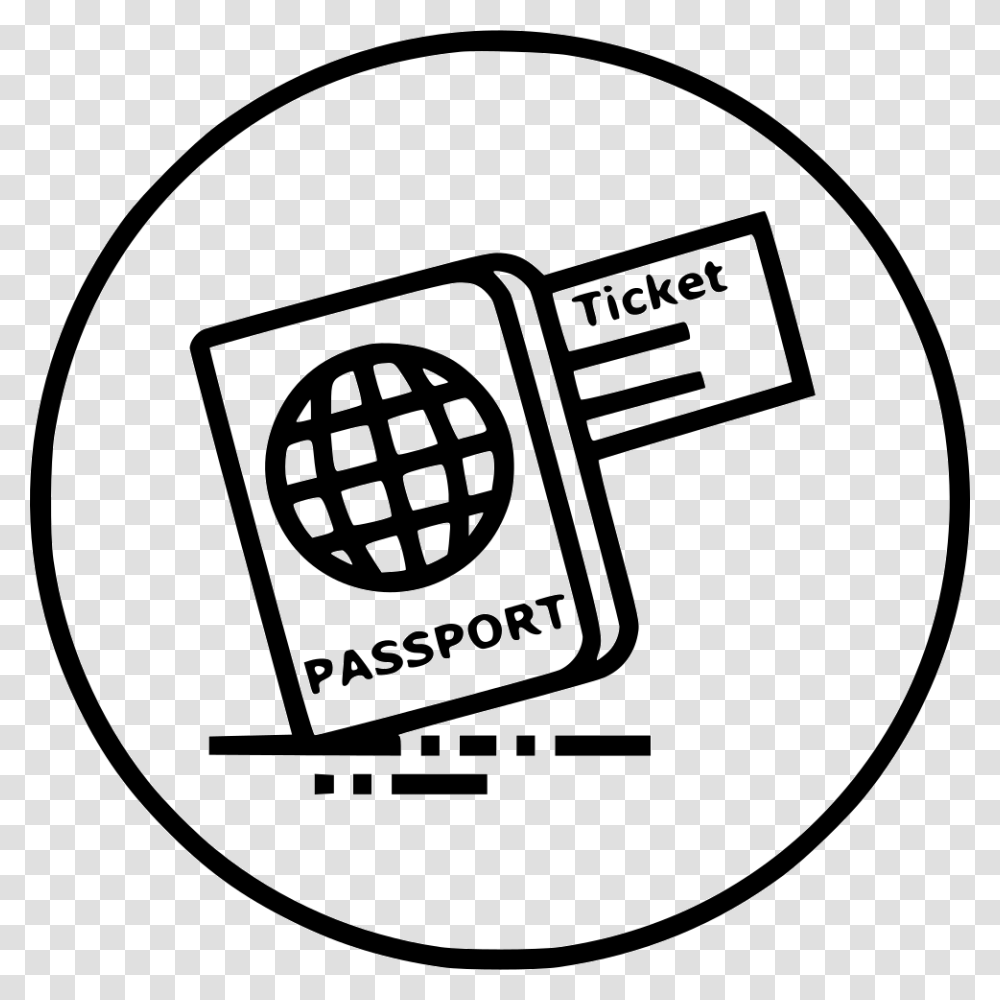 Ticket Passport Travel Visa Identity Tourism Document Passport And Visa Icon, Logo, Trademark Transparent Png