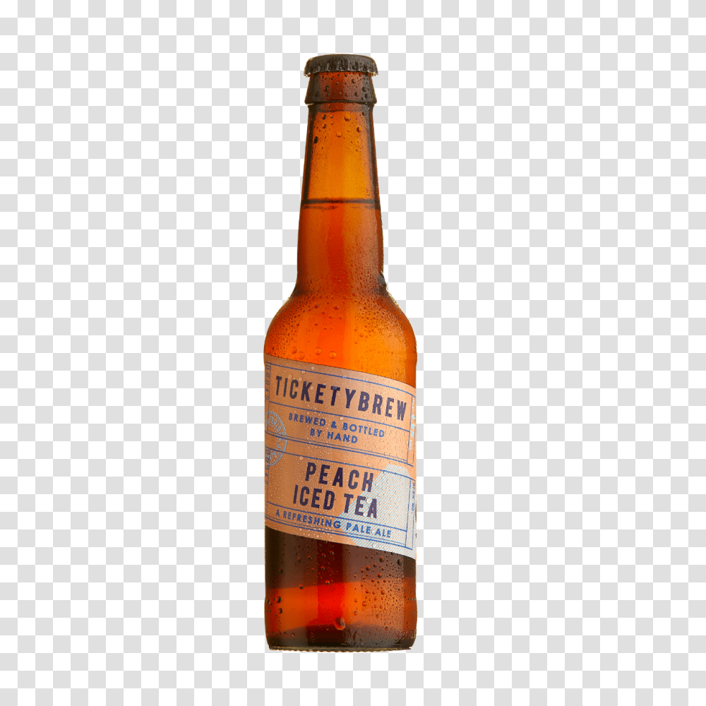 Ticketybrew Peach Iced Tea Beer Hawk, Alcohol, Beverage, Drink, Bottle Transparent Png