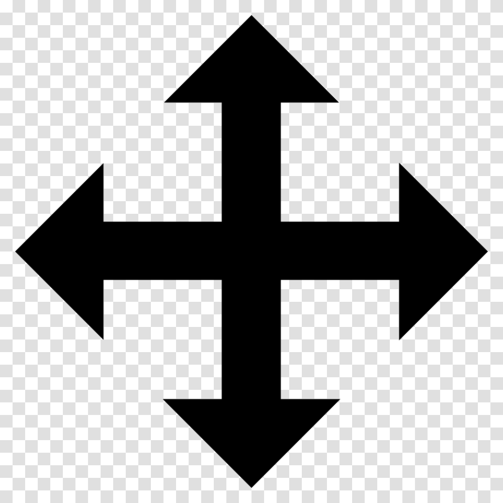 Tidal Icon, Cross, Silhouette, Arrow Transparent Png