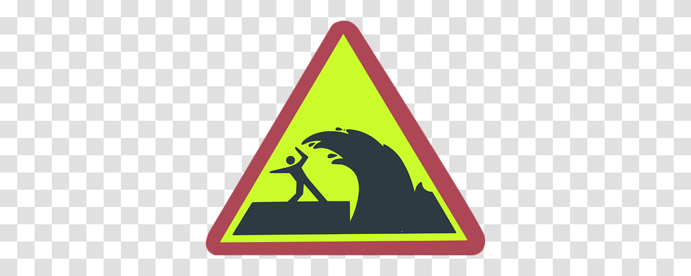 Tidal Wave Symbol, Road Sign, Triangle Transparent Png