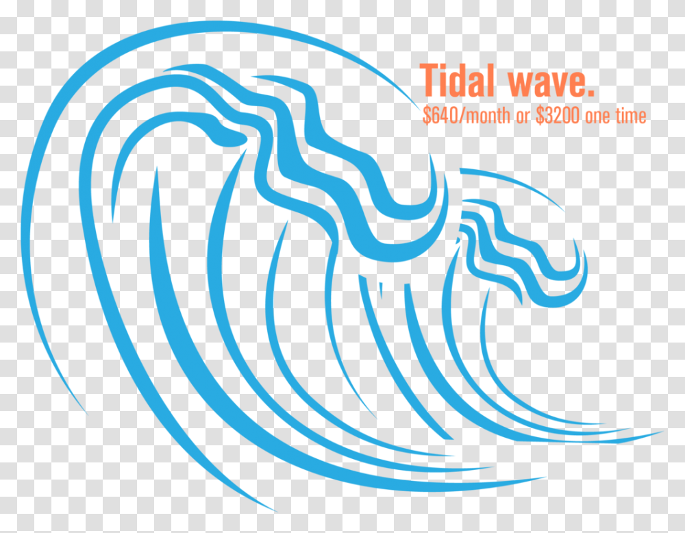 Tidal Wave One Wave Vector, Label Transparent Png