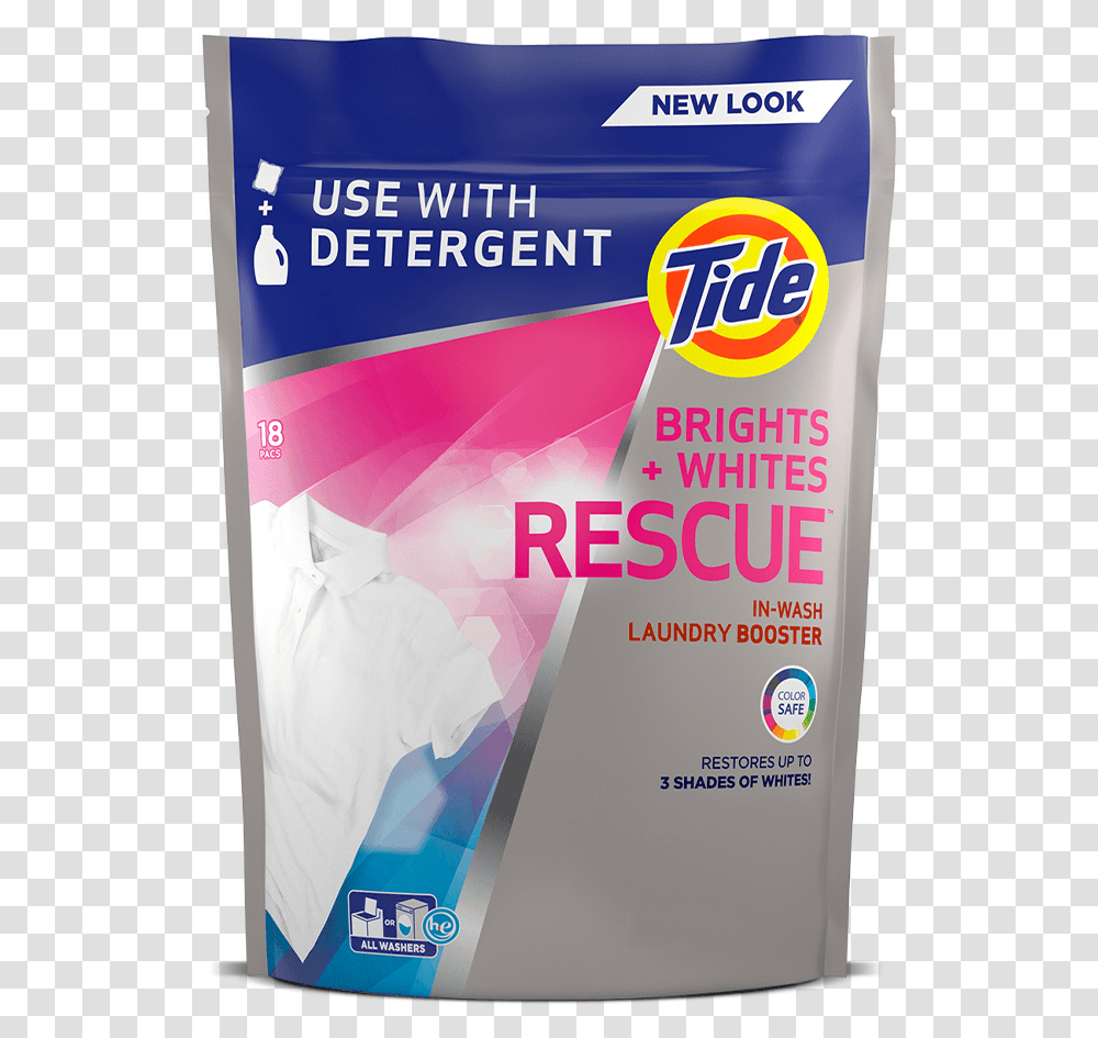 Tide Brights Whites Rescue Tide, Poster, Advertisement, Text, Paper Transparent Png