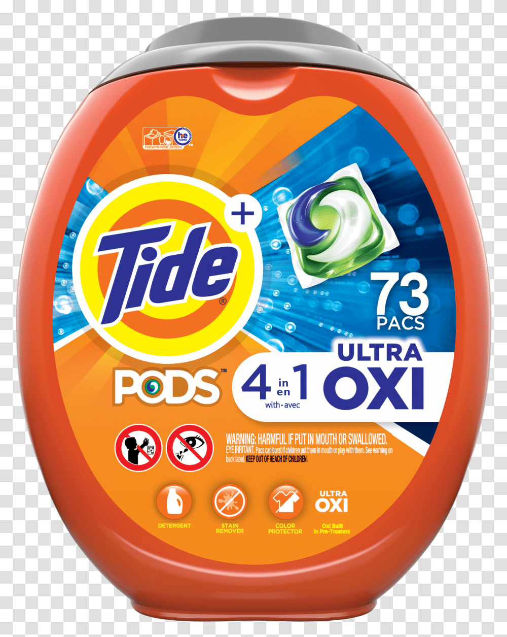 Tide Detergent, Label, Food, Bottle Transparent Png
