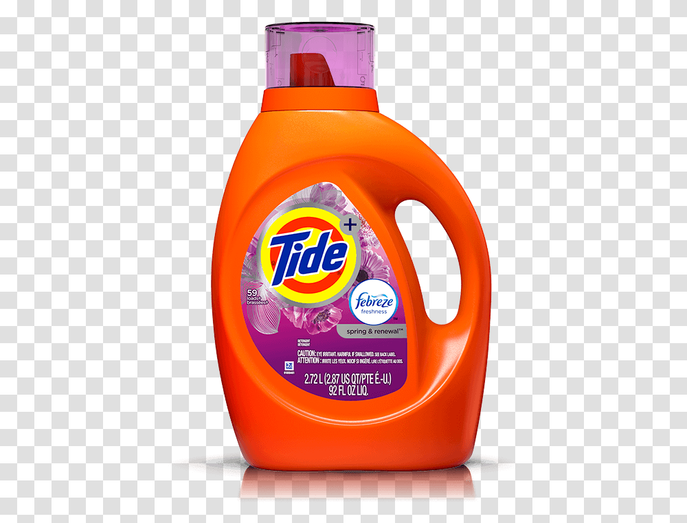Tide Febreze Detergent, Label, Bottle, Food Transparent Png