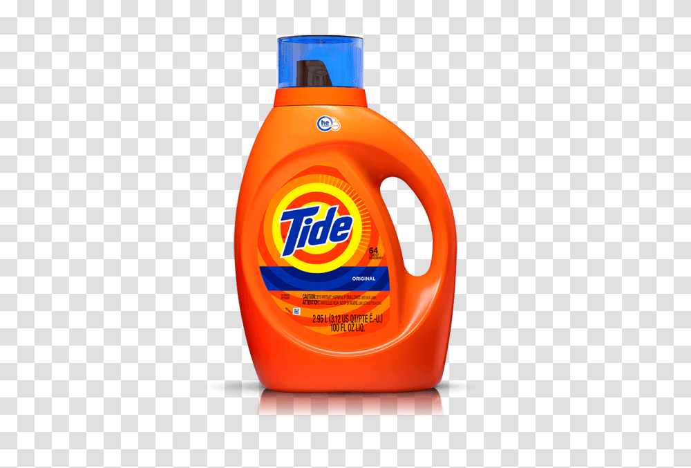 Tide Original Scent He Turbo Clean Liquid Laundry Detergent, Bottle, Cosmetics, Sunscreen Transparent Png