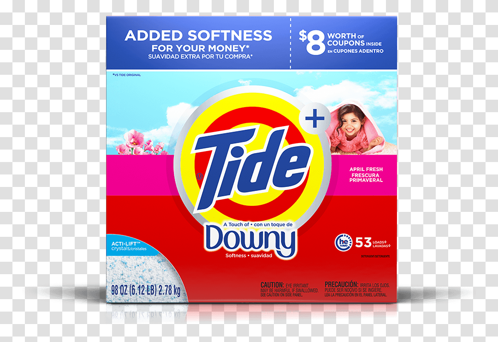 Tide Plus A Touch Of Downy April Fresh Graphic Design, Person, Human, Poster, Advertisement Transparent Png