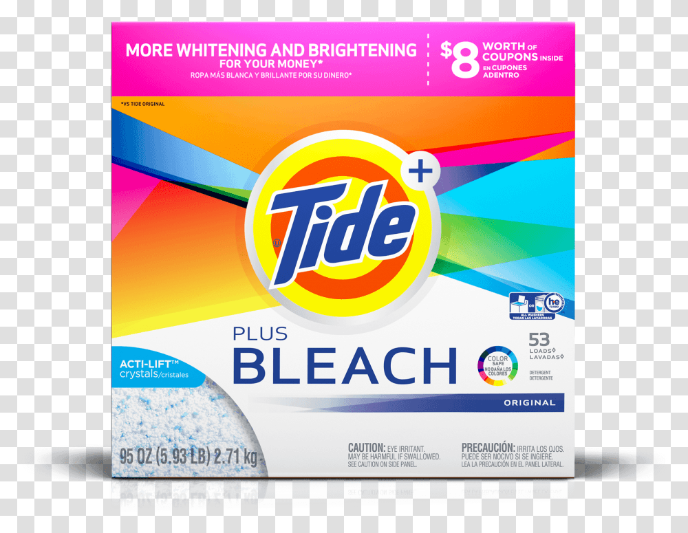 Tide Plus Bleach En Polvo Tide Detergent, Poster, Advertisement, Flyer Transparent Png