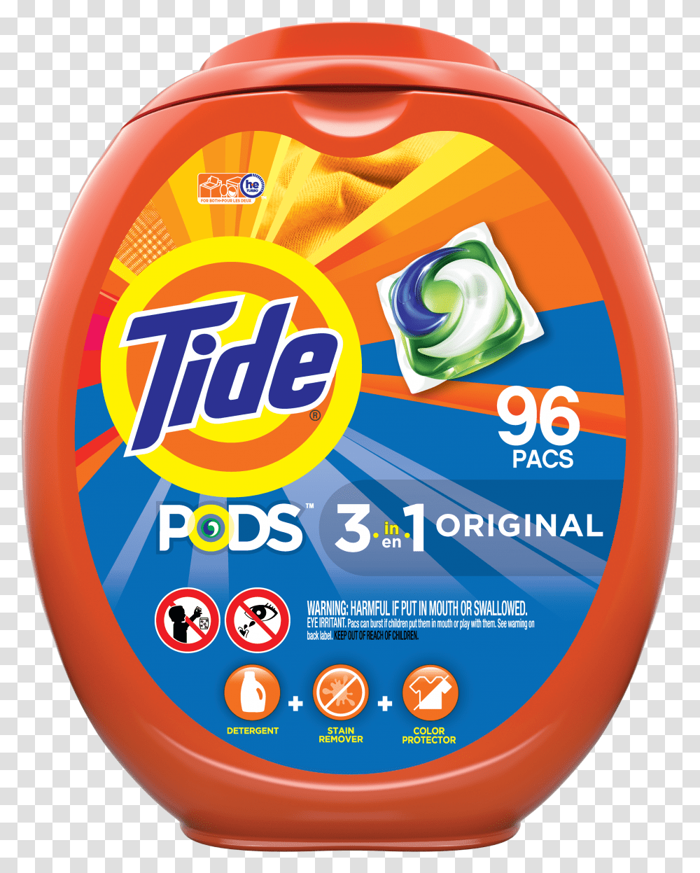 Tide Pods 96 Count, Label, Bottle, Logo Transparent Png