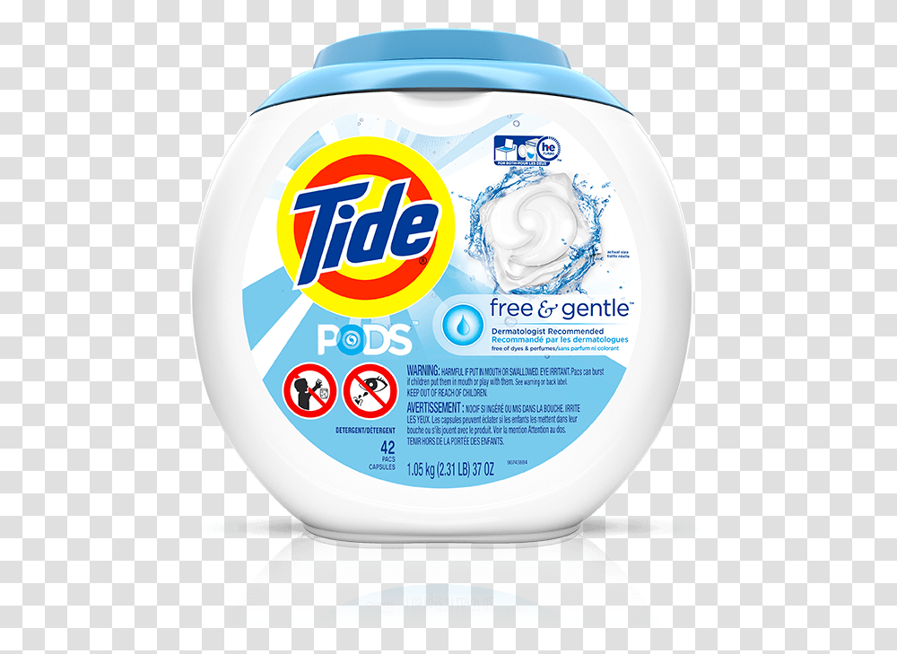 Tide Pods Free And Gentle Laundry Detergent Comes In Tide Pod Clean And Fresh, Bottle Transparent Png