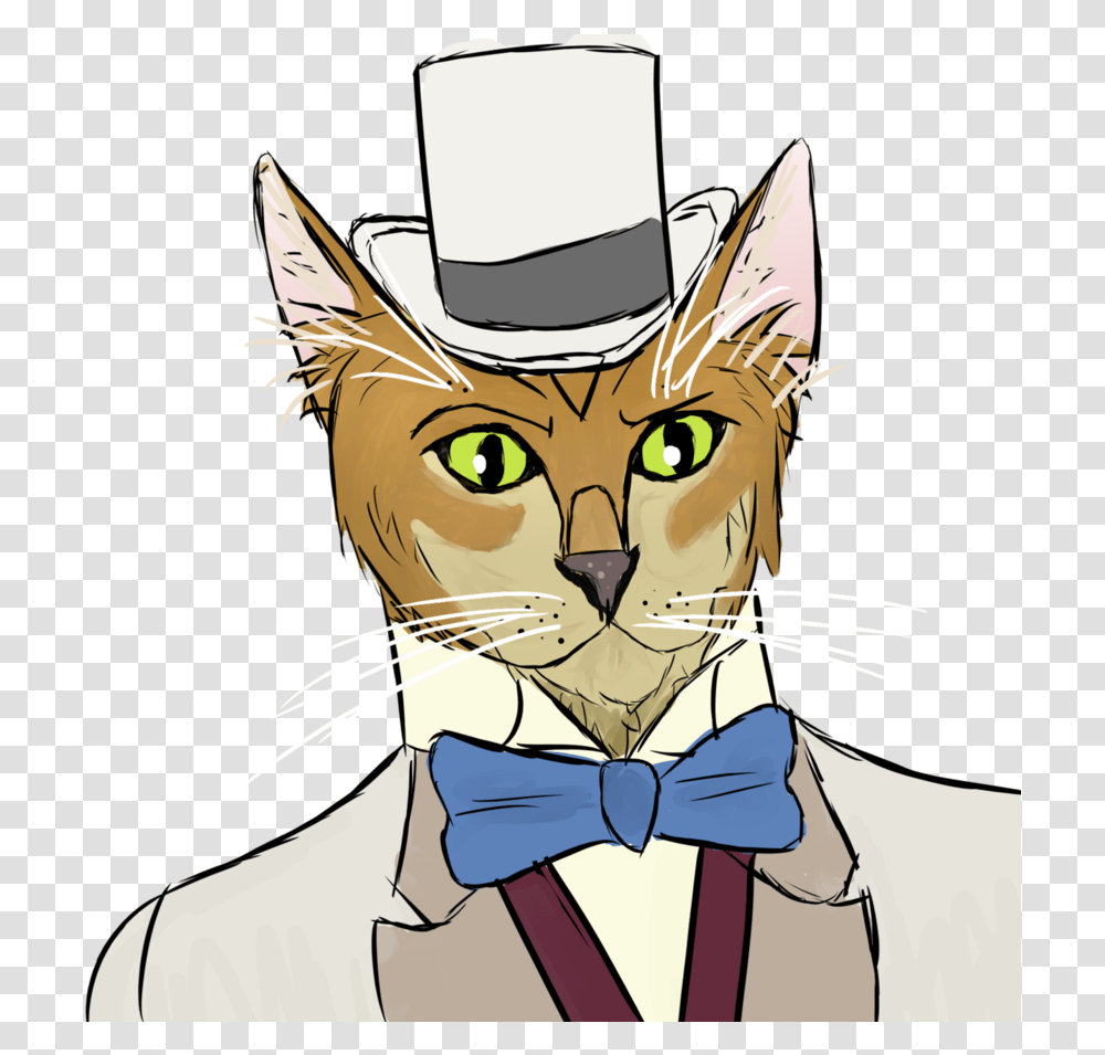 Tie Clipart Cat In Hat Domestic Short Haired Cat, Pet, Mammal, Animal, Accessories Transparent Png
