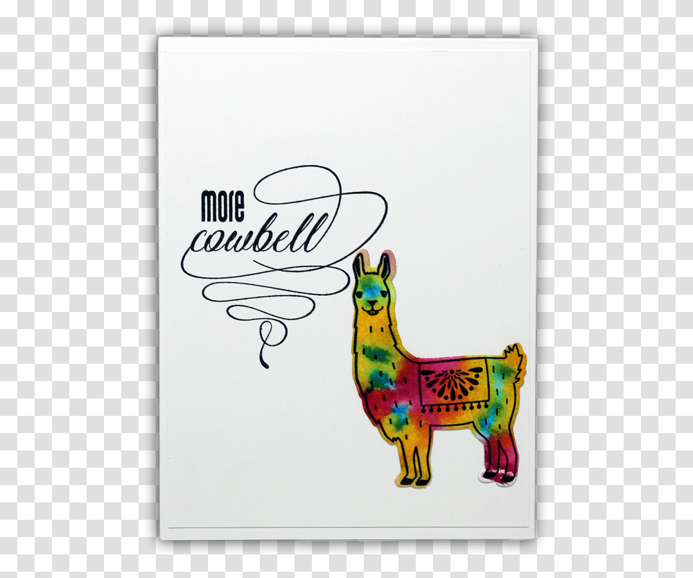 Tie Dyed Llamas By Understand Blue Cartoon, Label, Mammal, Animal Transparent Png