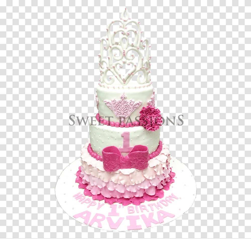 Tier Frills Amp Filigree Crown Cake, Dessert, Food, Wedding Cake, Birthday Cake Transparent Png