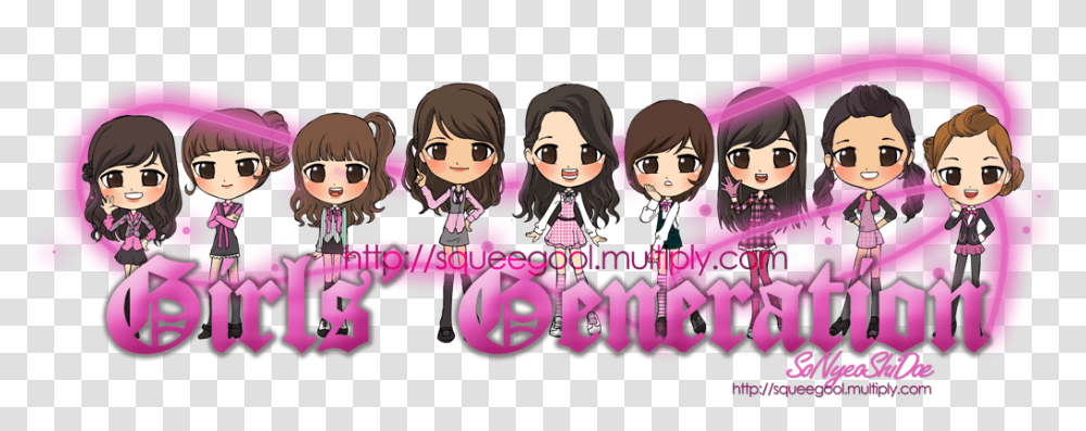 Tiffany Hwang Snsd Anime, Doll, Crowd, Purple, Audience Transparent Png